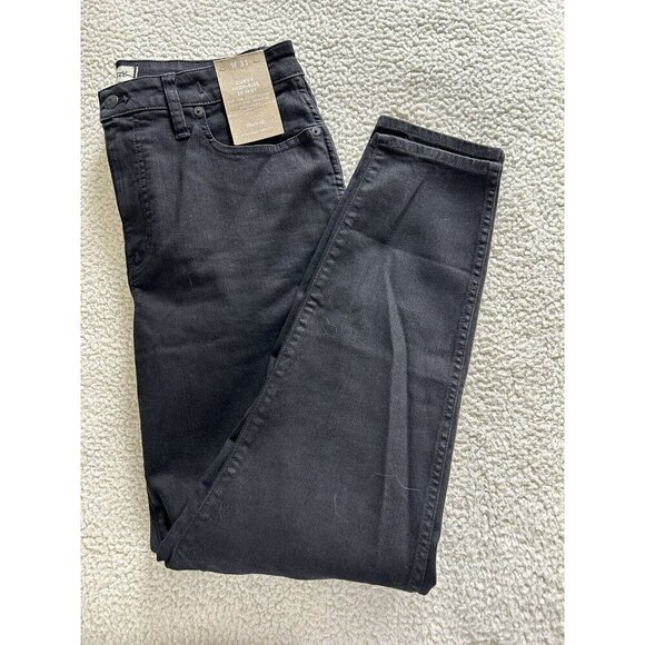Madewell Curvy 10" High-Rise Skinny Jeans in Black Frost Women Size 27T - Picture 7 of 14